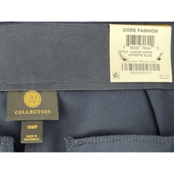 Jm Collection Curvy-Fit Straight-Leg Blue Intrepid Plus Size 16WP Petite NWT - Picture 6 of 7